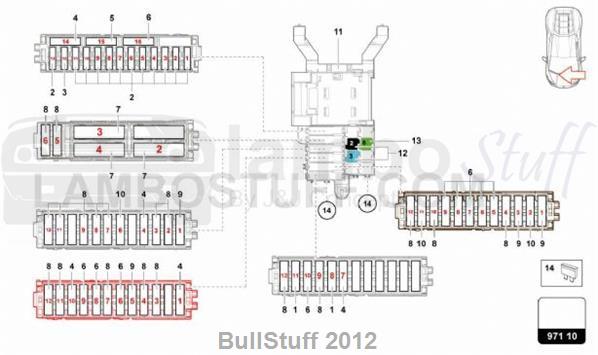 2018 Lamborghini HURACAN LP610-4 COUPE CANADA FUSES (971.10.00)